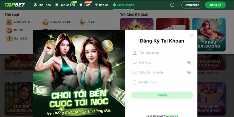 TOPBET - Nhà Cái Uy Tín Hàng Đầu Với Trải Nghiệm Đỉnh Cao 3 Cách đăng ký tài khoản đơn giản tại TOPBET